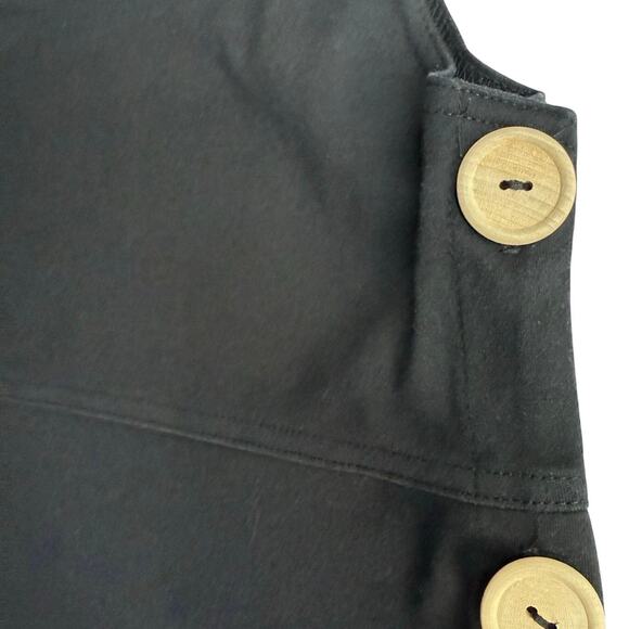Wear Abouts Black Button Side Sleeveless Cotton Midi Dress Women’s Medium - Picture 5 of 8